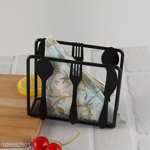 Factory price modern metal napkin holder for kitchen dining table