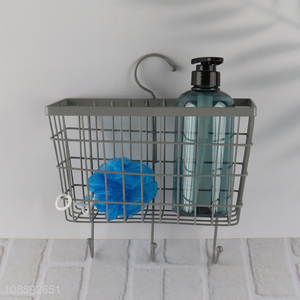 New arrival metal wire hanging shower caddy with 3 hooks for bathroom