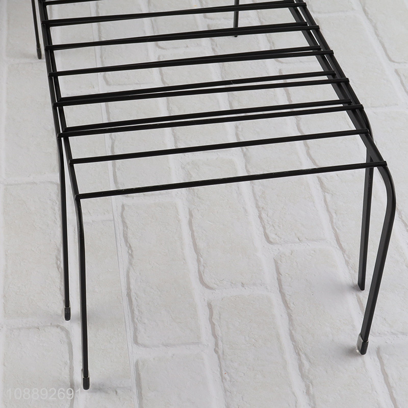 Wholesale expandable metal wire kitchen spice rack counter shelf
