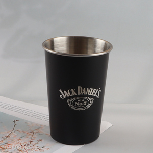 Factory price black stainless steel water cup for home office