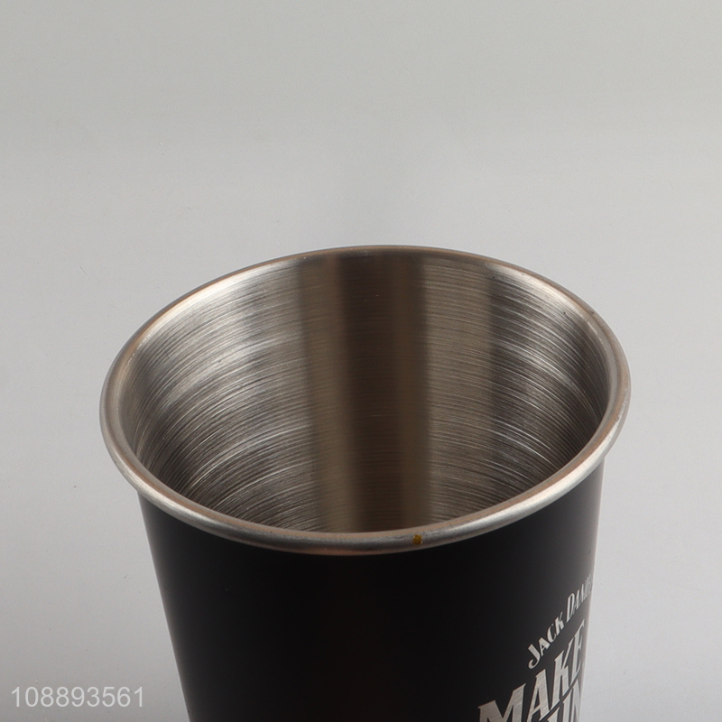 Factory price black stainless steel water cup for home office