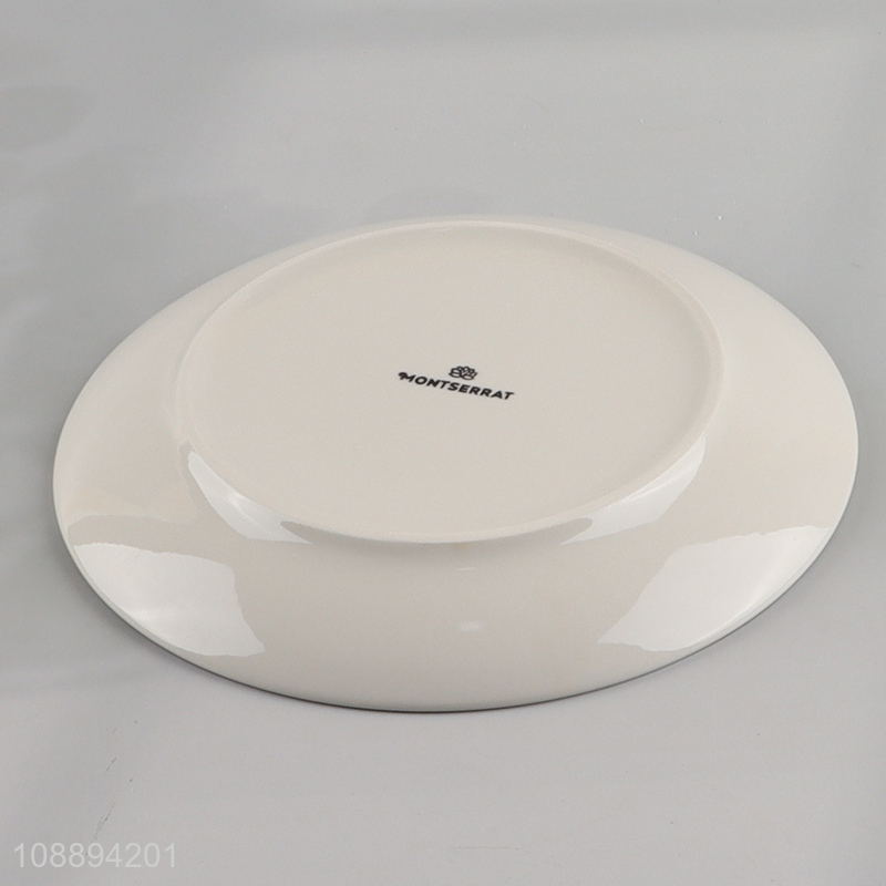 Factory price 4pcs unbreakable ceramic tableware plate for food