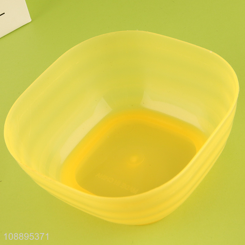 High quality 4pcs/set food grade plastic bowls stackable salad bowls