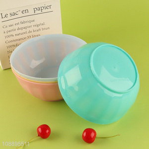 China imports 4-piece colorful durable plastic bowls for cereal fruit