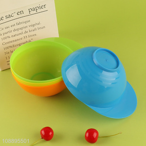 Factory price 4pcs reusable baseball cap shape plastic ice cream bowls