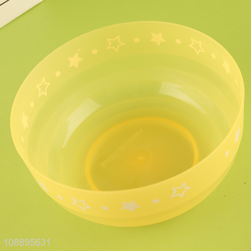 Good quality 4pcs colorful heart shaped plastic bowls soup salad bowls