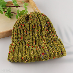 New product women winer knit hat trendy thermal cuffed beanie cap
