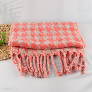High quality winter houndstooth scarf soft pashmina shawl for women