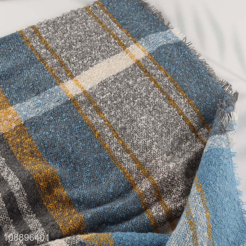 Wholesale winter scarf check pattern pashmina shawl for men women
