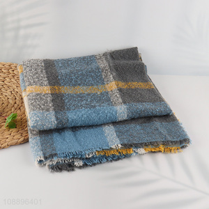 Wholesale winter scarf check pattern pashmina shawl for men women