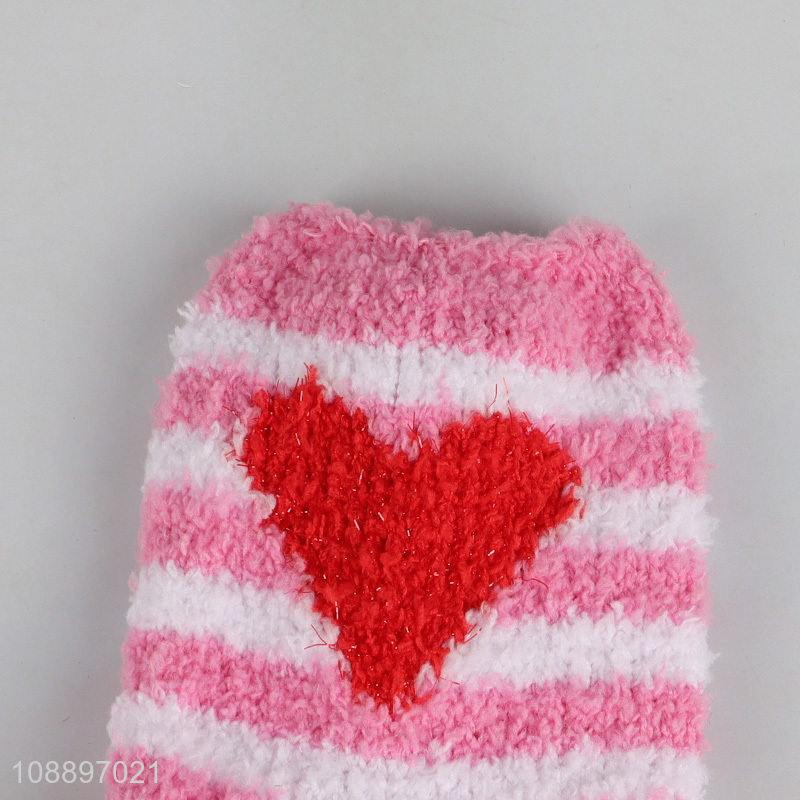 China supplier heart pattern polyester children socks