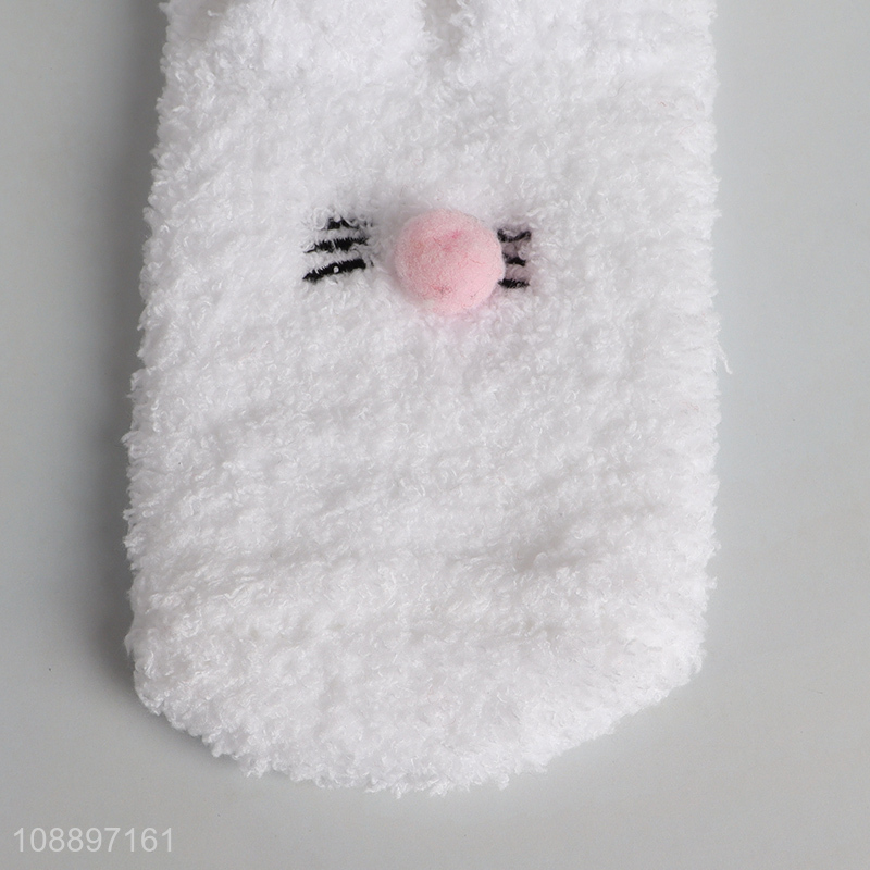 Wholesale cute animal design terry socks slipper socks