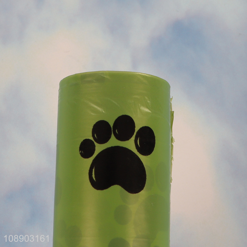 Online wholesale green portable mini pet garbage bag