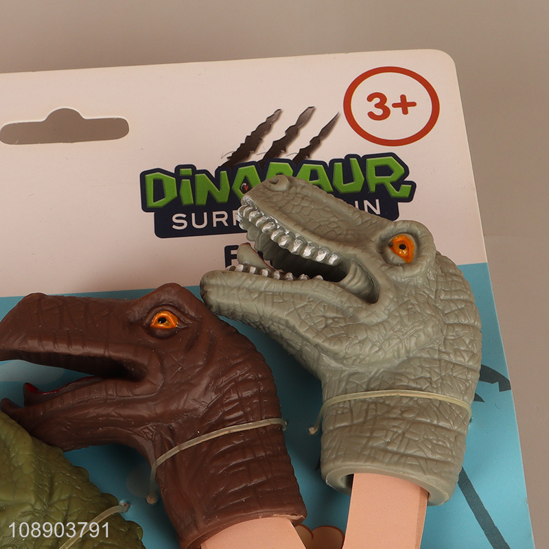 Top selling mini dinosaur hand puppet toy set wholesale