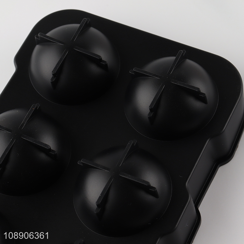 High quality 6-cavity silicone ice cube tray with lid for freezer