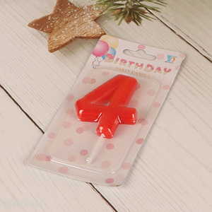 Good quality red number birthday party candle for cake decoration