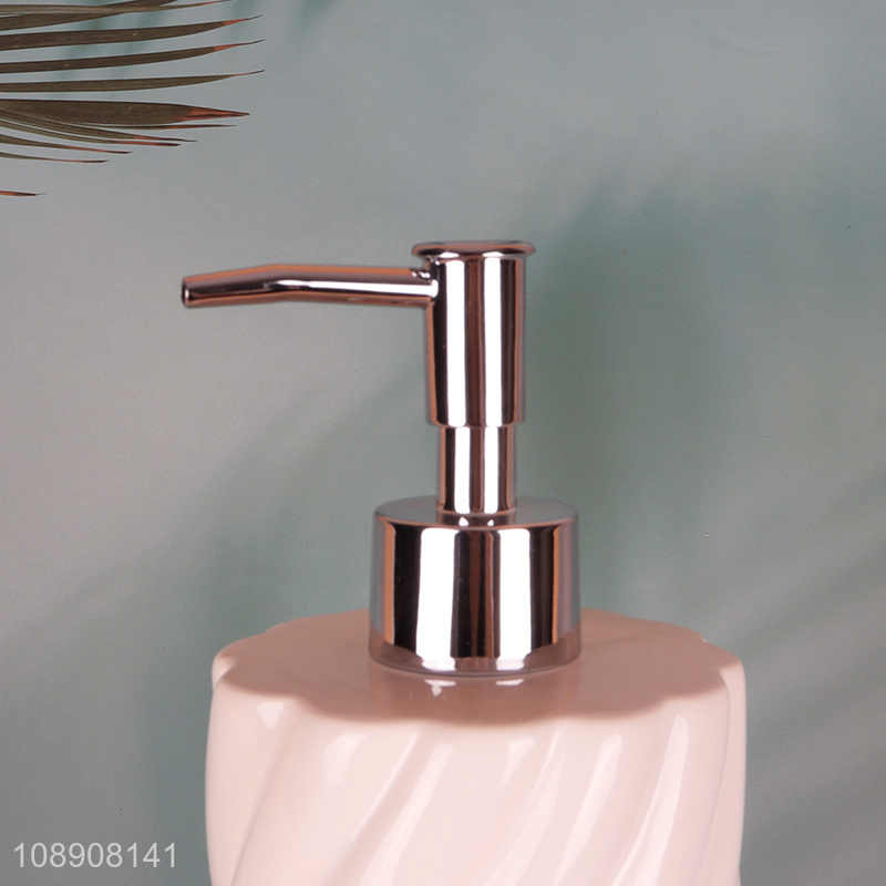 Top selling ceramic bathroom accessories liquid soap dispenser wholesale