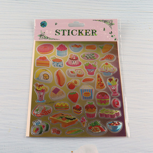 Good Price Cartoon Food PVC Stickers for Kids Boys Girls