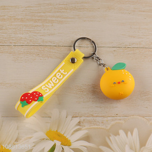 High Quality Kawaii Cartoon Orange Keychain Bag Accessories