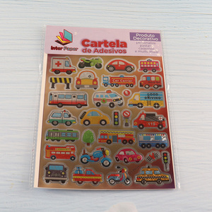 New Arrival Cartoon Vehicle PVC Stickers for Scrapbooking