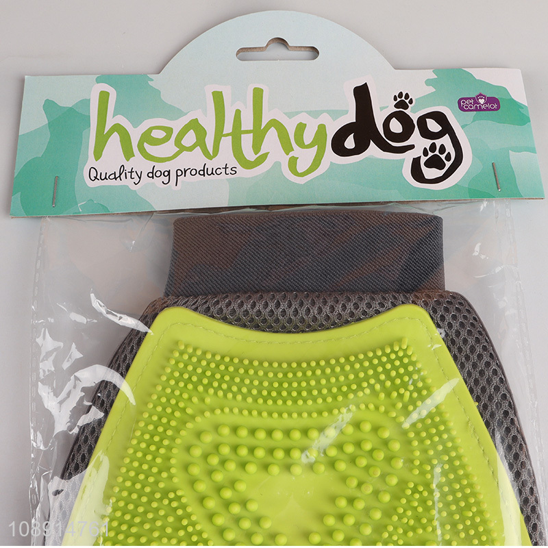 Good quality pet grooming gloves pet hair remover mittens