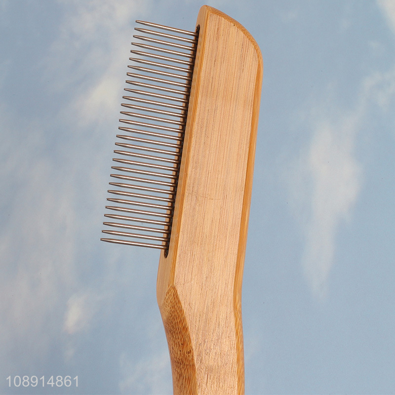 China imports pet dog cat grooming comb with wooden handle