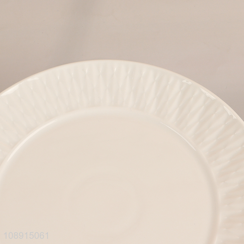 Hot items ceramic white round tableware plate for sale