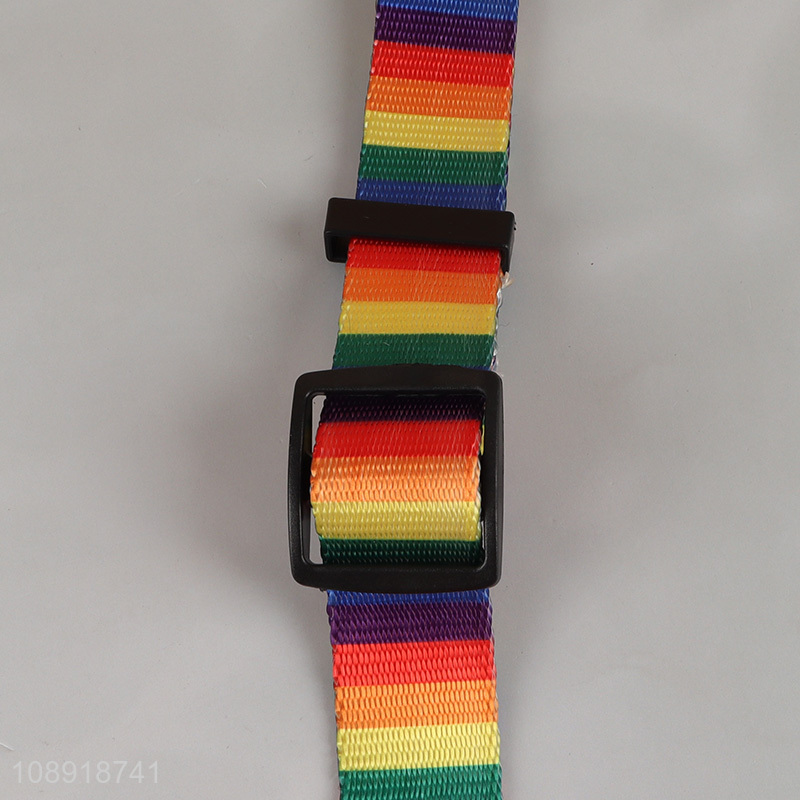 Factory Price Rainbow Color Adjustable Pet Dog Collar