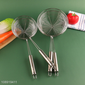 Yiwu market stainless steel fine mesh skimmer kitchen strainer