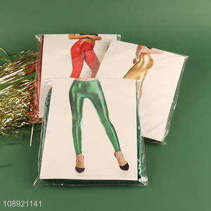 Popular products multicolor bright metallic style women pants