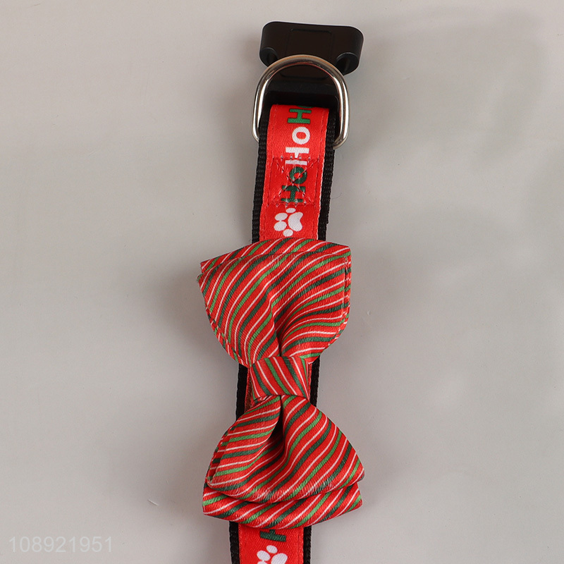 Good Quality Bowknot Pet Dog Collar with Quick Rlease Buckle