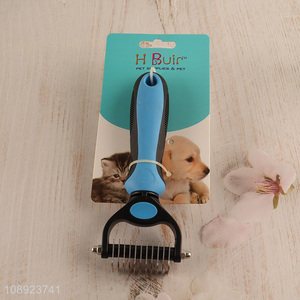 Good sale stainless steel double sided pet grooming tool comb