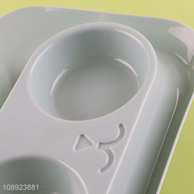 Yiwu market plastic double bowl puppy feeder bowl pet bowl