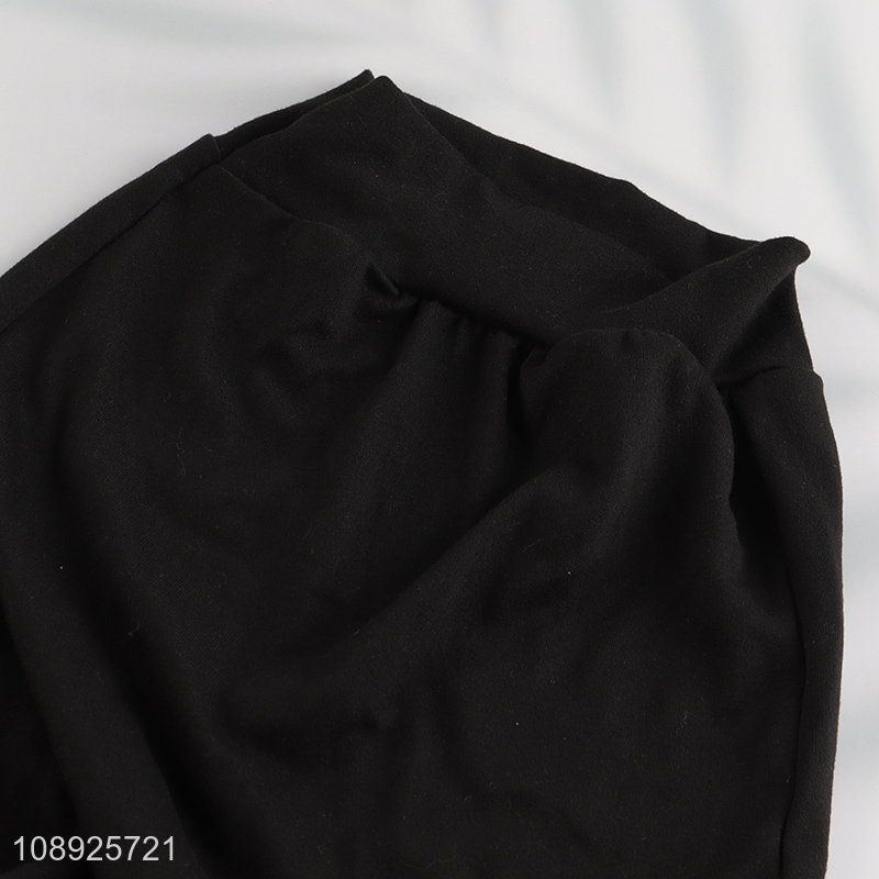 Hot items black soft comfortable capri trousers for sale