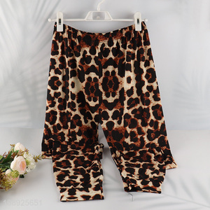 New arrival ladies leopard print loose pants for sale