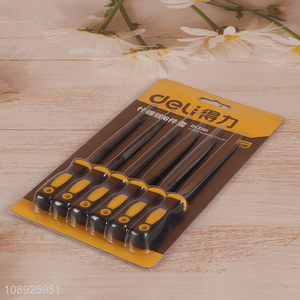 High Quality 6PCS Metal Bearing Steel Hand File Set with Ergonomic Handle