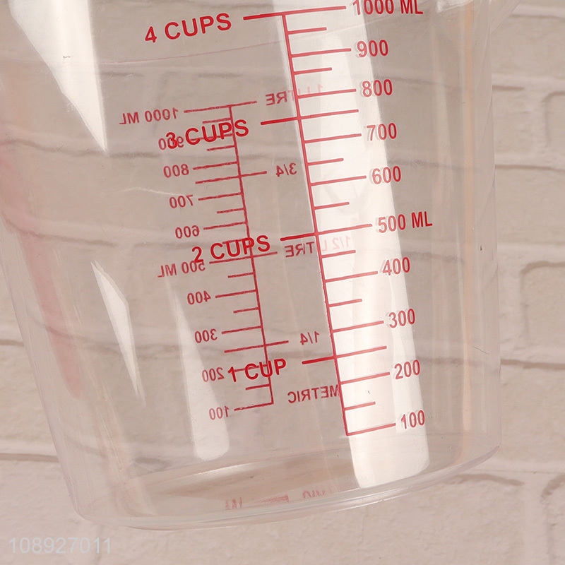 Online wholesale 1000ml plastic measuring cup kitchen measuring pitcher