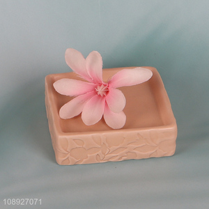 Factory wholesale ceramic soap dish bar soap holder bathroom accessories