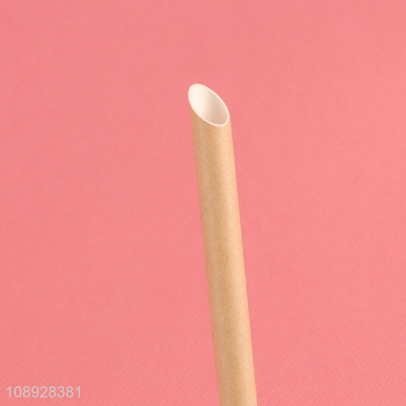 Factory Supply Biodegradable Straws Individually Wrapped Paper Straws