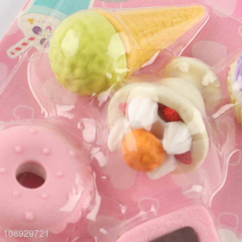 Online wholesale ice cream series students stationery eraser set