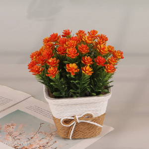 Factory Price Small Artificial Flowers Lifelike Faux Flowers In Pot