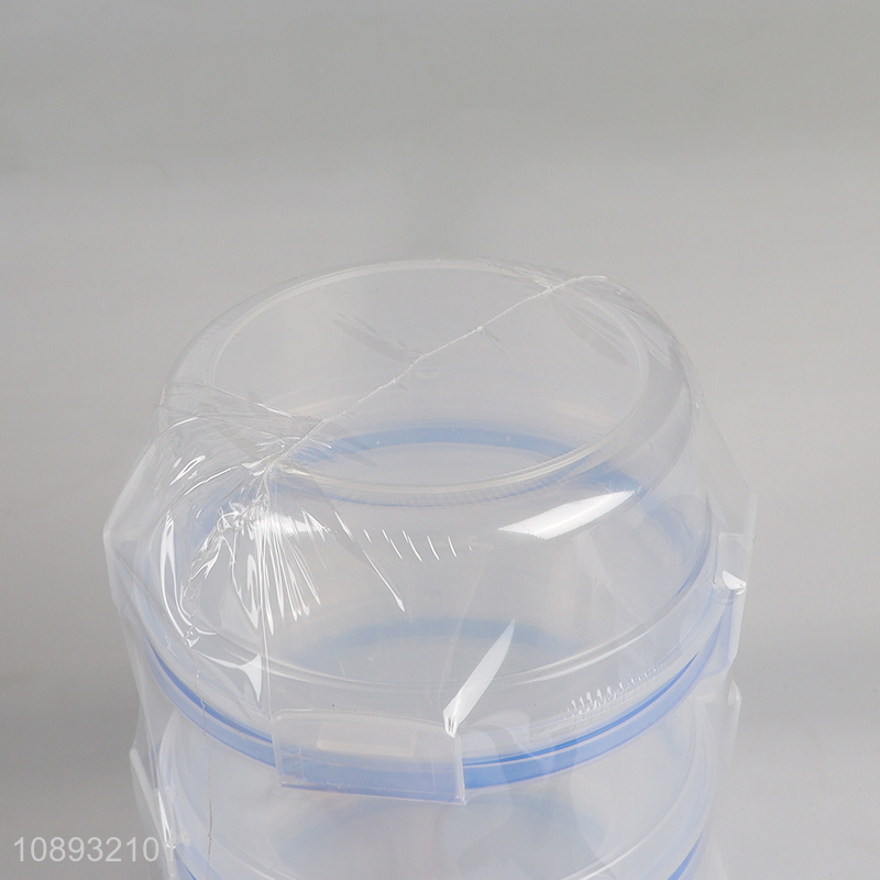 High Quality 3PCS Microwave Safe Plastic Food Storage Containers Set