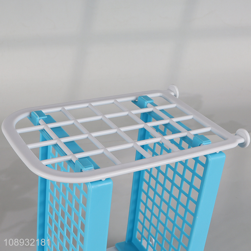 Wholesale Double-Layer Desktop Organizer Plastic Storage Rack for Bathroom