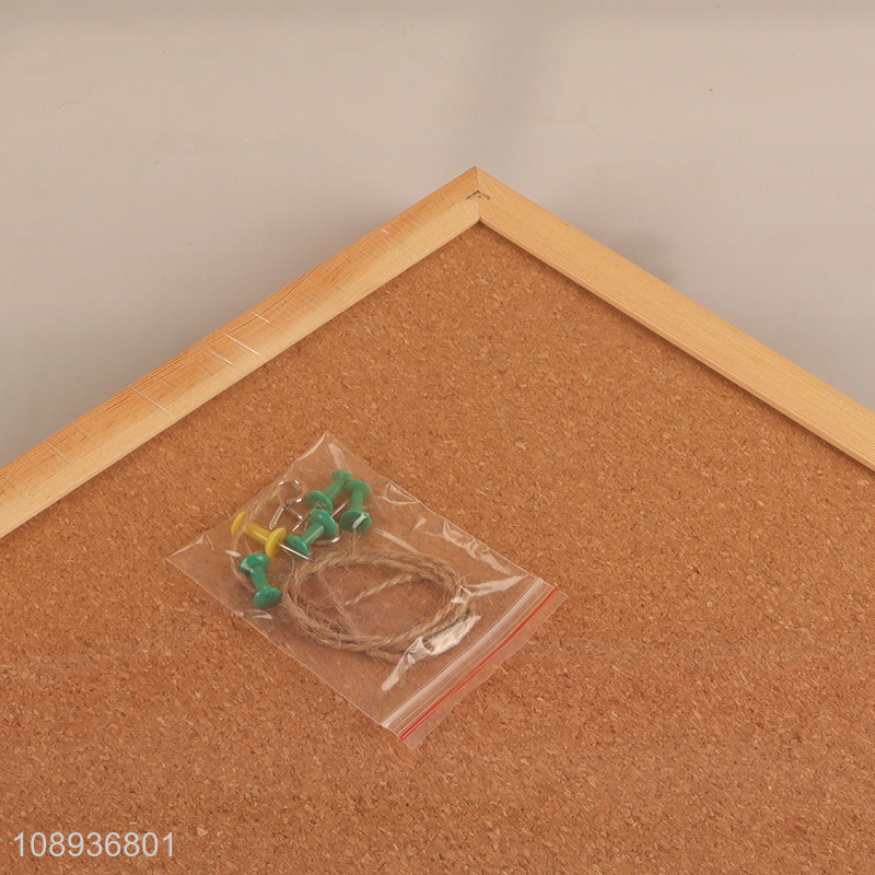 Good Quality Cork Bulletin Board with 5 Pushpins for Office School