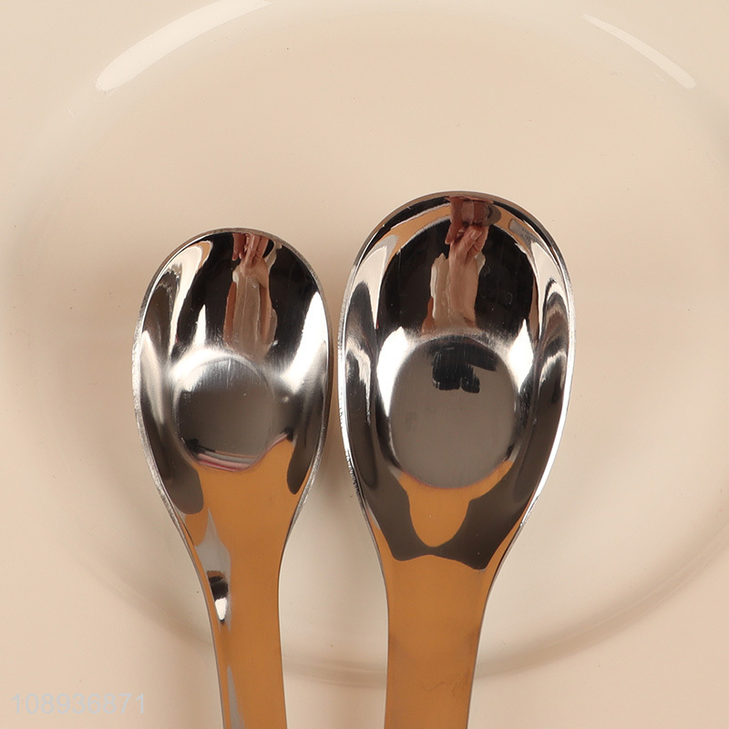 Factory Supply 2PS Stainless Steel Ingot Spoons Serving Spoons