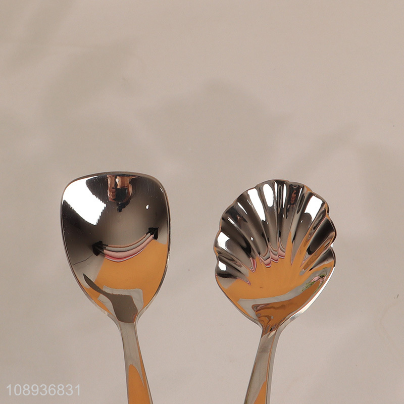 High Quality 5PCS Stainless Steel Dinner Spoons with Round Edge