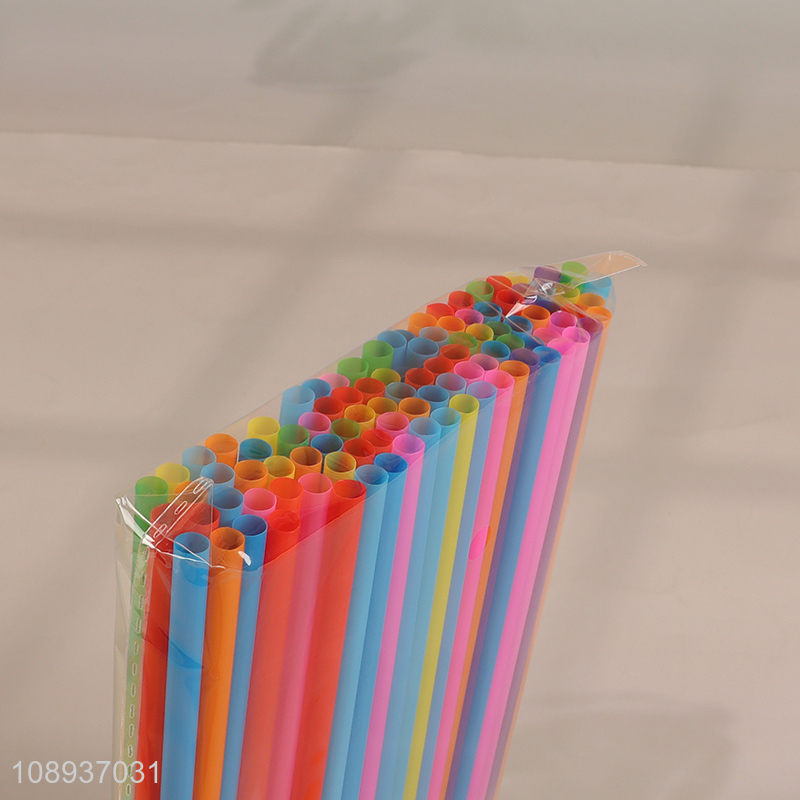 Hot Selling Colorful Disposable Plastic Straws Straight Drinking Straws