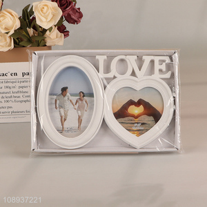 New Product 4X6 5X5 inch Love Picture Frame Plastic Photo Frame for Couples