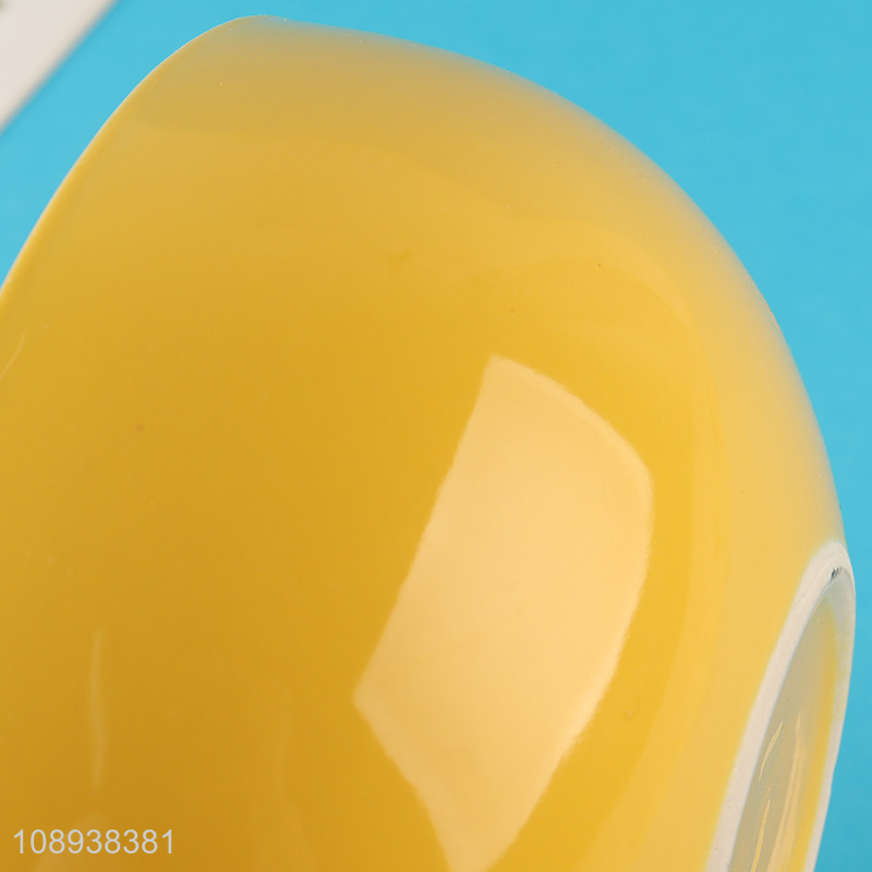 Most popular yellow home restaurant tableware round bowl