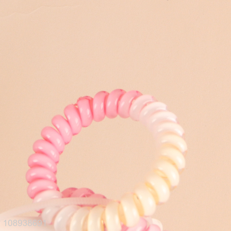 Hot Selling 2PCS Spiral Hair Ties Telephone Cord Hair Bands